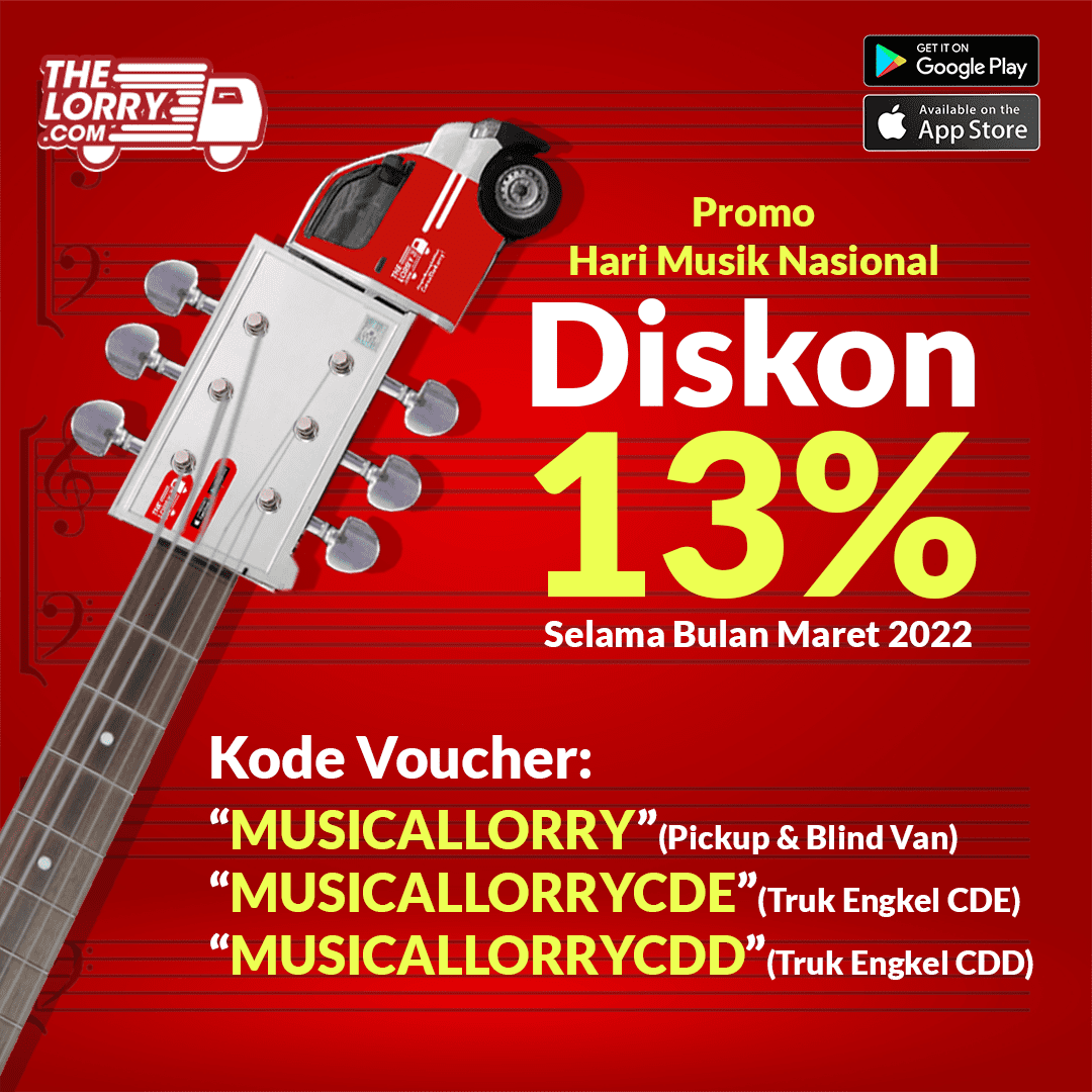 thelorry kode kupon musik maret 2022